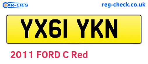 YX61YKN are the vehicle registration plates.