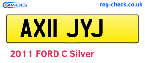 AX11JYJ are the vehicle registration plates.