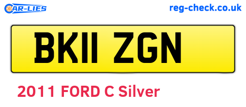 BK11ZGN are the vehicle registration plates.