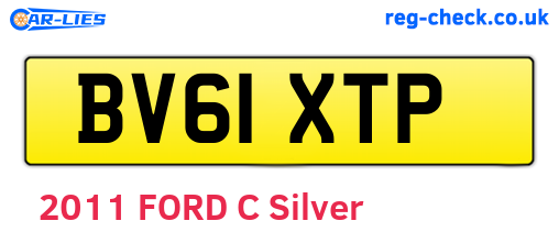 BV61XTP are the vehicle registration plates.