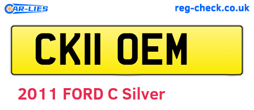CK11OEM are the vehicle registration plates.