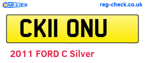 CK11ONU are the vehicle registration plates.