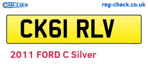 CK61RLV are the vehicle registration plates.