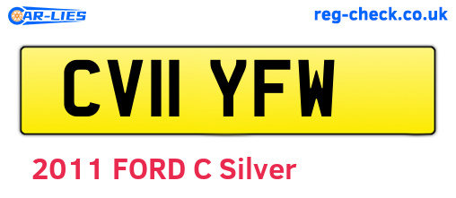 CV11YFW are the vehicle registration plates.