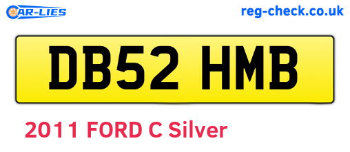 DB52HMB are the vehicle registration plates.