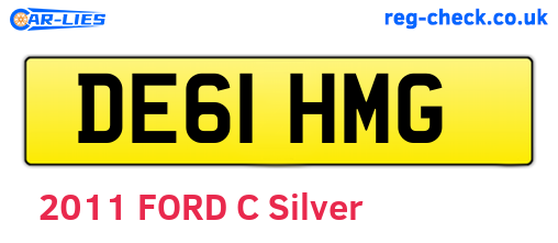 DE61HMG are the vehicle registration plates.