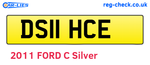DS11HCE are the vehicle registration plates.