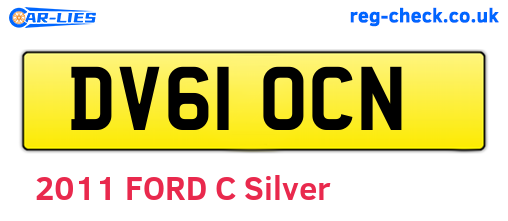 DV61OCN are the vehicle registration plates.