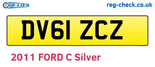 DV61ZCZ are the vehicle registration plates.