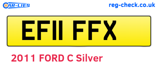 EF11FFX are the vehicle registration plates.