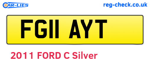 FG11AYT are the vehicle registration plates.