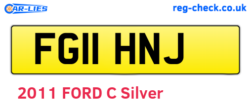 FG11HNJ are the vehicle registration plates.