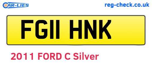 FG11HNK are the vehicle registration plates.