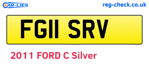 FG11SRV are the vehicle registration plates.