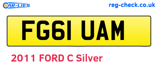 FG61UAM are the vehicle registration plates.