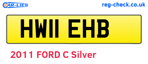 HW11EHB are the vehicle registration plates.