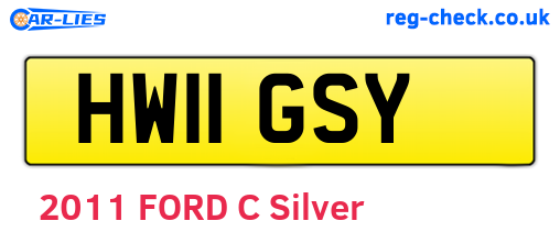 HW11GSY are the vehicle registration plates.