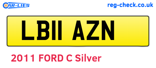 LB11AZN are the vehicle registration plates.