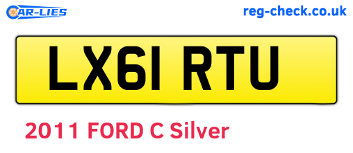 LX61RTU are the vehicle registration plates.