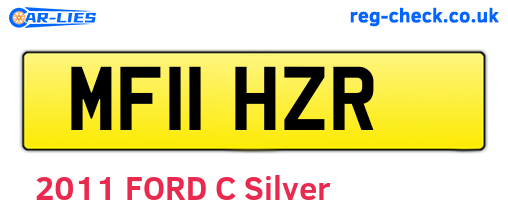 MF11HZR are the vehicle registration plates.