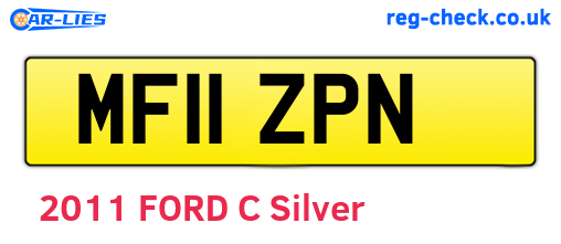 MF11ZPN are the vehicle registration plates.