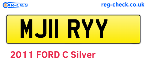 MJ11RYY are the vehicle registration plates.