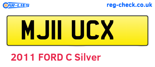 MJ11UCX are the vehicle registration plates.