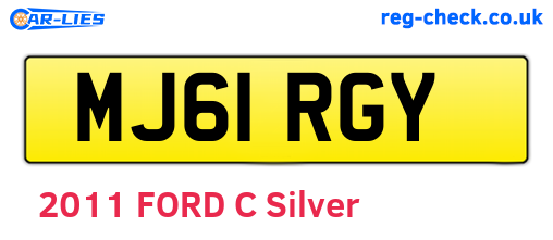 MJ61RGY are the vehicle registration plates.