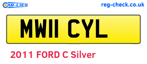 MW11CYL are the vehicle registration plates.