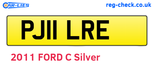 PJ11LRE are the vehicle registration plates.