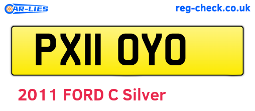 PX11OYO are the vehicle registration plates.