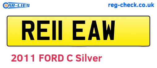 RE11EAW are the vehicle registration plates.