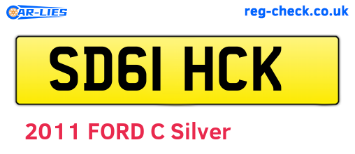SD61HCK are the vehicle registration plates.