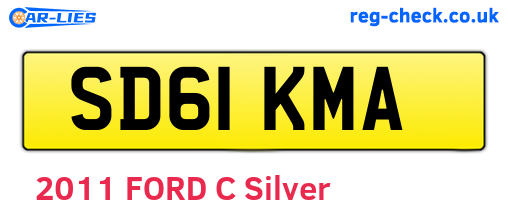 SD61KMA are the vehicle registration plates.