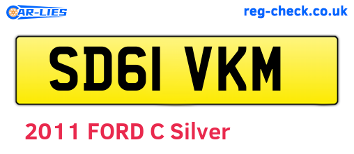 SD61VKM are the vehicle registration plates.