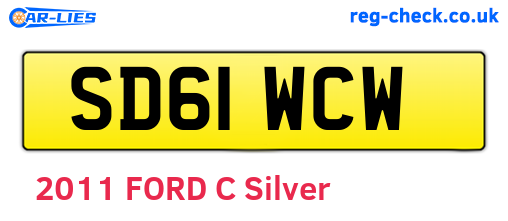 SD61WCW are the vehicle registration plates.