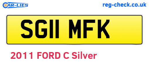SG11MFK are the vehicle registration plates.