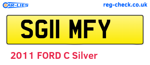 SG11MFY are the vehicle registration plates.