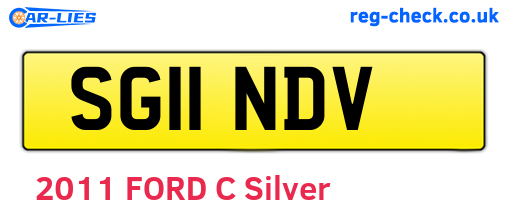 SG11NDV are the vehicle registration plates.
