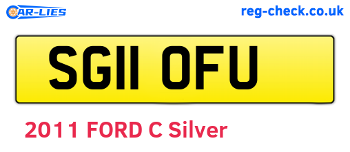 SG11OFU are the vehicle registration plates.