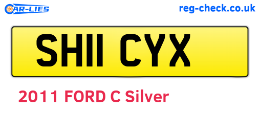 SH11CYX are the vehicle registration plates.