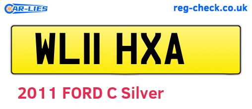 WL11HXA are the vehicle registration plates.