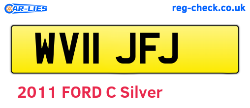 WV11JFJ are the vehicle registration plates.