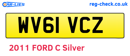 WV61VCZ are the vehicle registration plates.
