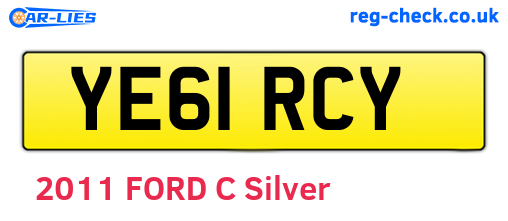 YE61RCY are the vehicle registration plates.