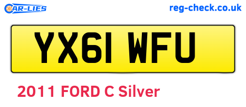 YX61WFU are the vehicle registration plates.