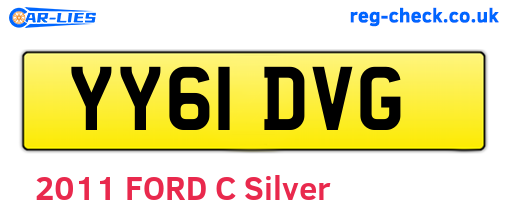 YY61DVG are the vehicle registration plates.