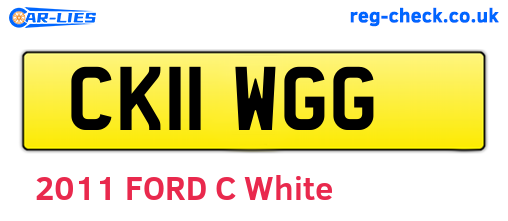 CK11WGG are the vehicle registration plates.