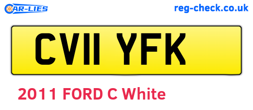 CV11YFK are the vehicle registration plates.
