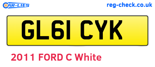 GL61CYK are the vehicle registration plates.